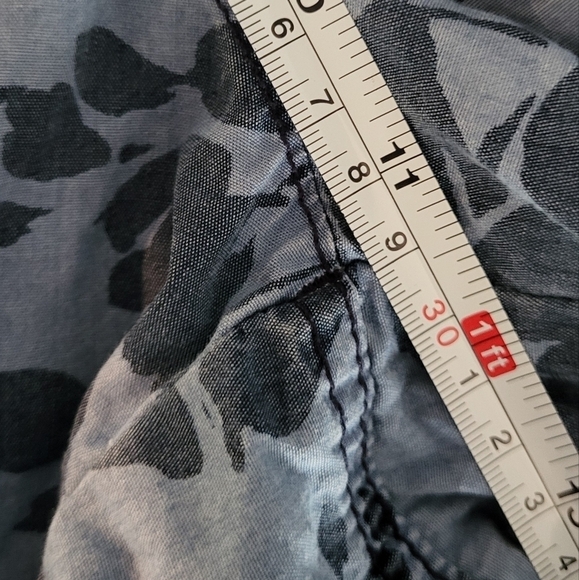 Karen Scott Chambray Cotton Drawstring Printed Shorts - Picture 8 of 9